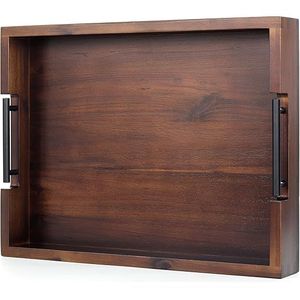 Bandeja de servir de madera minimalista contemporánea para una decoración elegante del hogar y para servir alimentos - Product Image 4