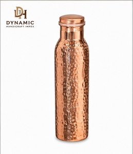 1000ml Pure <b>Copper</b> Hammered Water Bottle Reusable Drinking Bottle <b>Screw</b> Cap Handmade Metal Drinkware Wholesale - Product Image 6