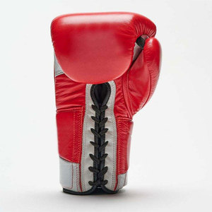 Gants de boxe en cuir bleu et jaune Econex Sports, antidérapants, à lacets, pour adultes, pour l'entraînement en salle de sport - Product Image 4