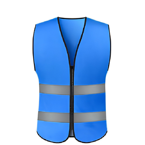 Chaleco de Seguridad Azul de Poliéster Reflectante, Ligero y Transpirable, para Trabajo, Construcción, Seguridad, Hombres y Mujeres, Logotipo Personalizado OEM ODM - Product Image 1