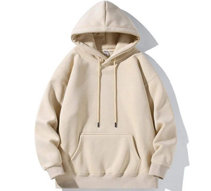 เสื้อฮู้ดผู้ชายสีดำทรงโอเวอร์ไซส์ แขนยาว สีพื้น ผ้าฝ้ายฟลีซ 100% กันน้ำ เป็นมิตรกับสิ่งแวดล้อม เหมาะสำหรับฤดูหนาว - Product Image 3
