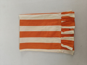 Serviette de cuisine en coton décorative à imprimé floral, orange et blanc, imprimée à la main, tissée, rectangulaire, lavable en machine - Product Image 3