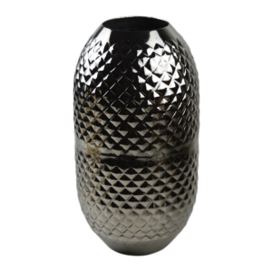 Vase à fleurs en métal de design haut de gamme, noir et or, couleur Pantone possible, décoration d'intérieur, cadeau de mariage - Product Image 3