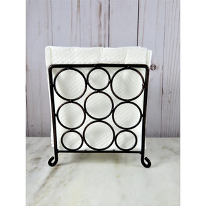 Support à serviettes décoratif classique Npakin, qualité exclusive, métal noir, fer forgé, porte-serviettes pour hôtel, restaurant, table - Product Image 4