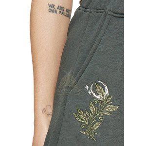 Shorts vintage para mujer con logotipo personalizado impreso en pedrería, shorts franceses de algodón, shorts deportivos de algodón para invierno - Product Image 5