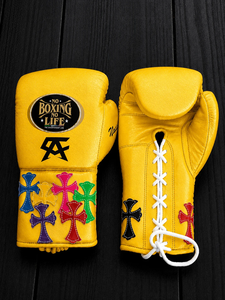Premium NBNL Style <b>Lace</b>-Up Boxing Gloves Genuine Cowhide Leather - Product Image 6