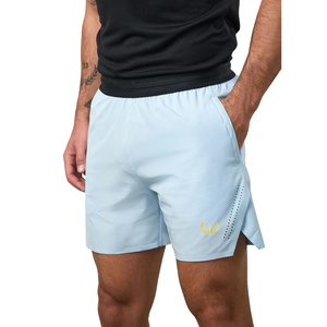 Shorts de sport bleu glace pour hommes – Tenue décontractée et athlétique pour la gym, la course et les activités estivales - Product Image 1