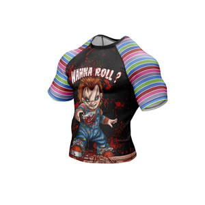 Custom Printed Rashguard Sublimation Printed Rashguard Mma Rashguard Bjj OEM Mma Rash guard for Men Short <b>Sleeve</b> Rash Guard - Product Image 3
