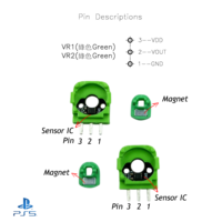 Module de joystick à effet Hall 3D FJH10K-S3D le plus vendu, capteur analogique, manette à longue durée de vie, 1,7 V-5,5 V, 5 millions de jeux