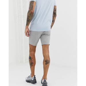 Shorts Bermuda en Coton Gris pour Homme avec Cordon de Serrage et Poches, Coupe Décontractée, Taille Moyenne, Style Tricoté Respirant - Product Image 4