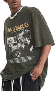 T-shirt Homme Style Urbain Coton Uni Coupe Oversize Logo Personnalisé Fournisseur en Gros 2026 - Product Image 2