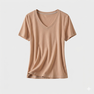 เสื้อยืดผู้หญิงคุณภาพสูง ระบายอากาศได้ดี 100% ผ้าถักพิมพ์ลายด้วยความร้อน ย้อมสีพื้น เทคนิคการย้อมแบบพิเศษ บริการ OEM - Product Image 5