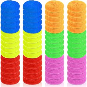 Confezione da 60 Spugne Riutilizzabili in Nylon per Lavaggio Piatti e Pentole, Assortite in Vari Colori, Non Graffianti, in Rete, Spugne e Tamponi per Pulizia - Product Image 1