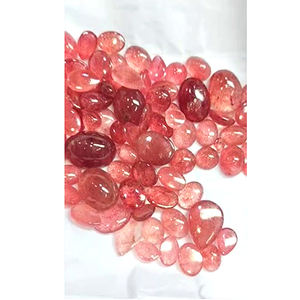 เชอร์รี่ควอตซ์ 75 ชิ้น ขนาด 9 มม. ถึง 22 มม. รูปไข่ทรงหยดน้ำ น้ำหนัก 356 กะรัต ขายส่ง Iroc คุณภาพดี พลอยหลวม ราคา 50 ดอลลาร์สหรัฐ ต่อชุด - Product Image 6