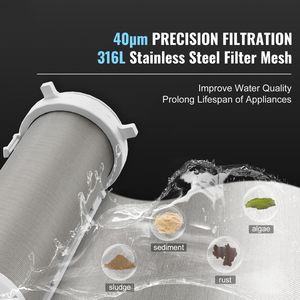Filtro Sedimentario ad Alto Flusso da 40 Micron per Tutta la Casa, Design Spin-Down MNPT da 3/4'' per Acqua di Pozzo, Alimentazione Manuale - Product Image 2