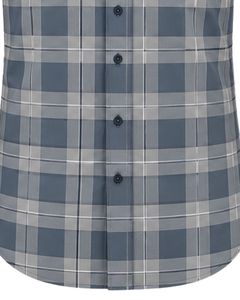 Camisa a Cuadros Azul Grisáceo Personalizada para Hombre, Camisa Casual Formal de Manga Larga con Botones, Camisa de Franela de Algodón Personalizada para Hombre - Product Image 6