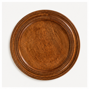 Eco-Friendly Hand-Turned Mango Wood Charger <b>Plate</b> Rustic Round <b>Decorative</b> Serving Tray for Wedding Restaurant & Home Table Decor - Product Image 3