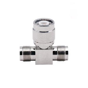 Adaptador en T Tipo N Hembra a Macho a Hembra, Acoplador Coaxial RF de 3 Vías, 50 Ohmios, Conector Divisor en Forma de T de Latón Macizo - Product Image 1