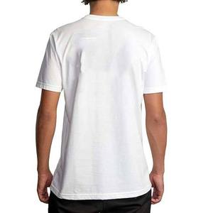 T-shirt blanc à manches courtes pour homme, col rond, coupe classique, couleur unie, décontracté, tricoté, tissu jersey 100% coton - Product Image 5