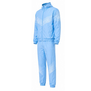Ensemble coupe-vent à capuche pour homme, veste et pantalon en polyester imprimé, séchage rapide, vêtements de sport athlétiques pour la course et l'entraînement, personnalisable, vente en gros, OEM - Product Image 4