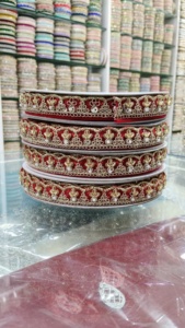 Bordure en dentelle brodée avec perles de design, bordure décorative multicolore pour vêtements ethniques, couture et projets d'artisanat - Product Image 5