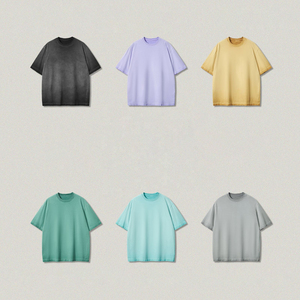 Custom Acid <b>Wash</b> T Shirt for Men Drop Shoulder Acid <b>Wash</b> Men's T Shirts Men's Trendy Brand T-Shirt - Product Image 2