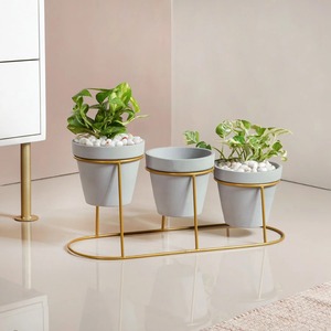 Maceta Metálica en Forma de Cono, Moderna y Decorativa, para Plantas de Interior y Exterior, para Hogar, Balcón, Sala de Estar, Oficina - Product Image 4