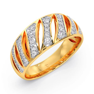 แหวนทองลายฉลุรูปทรงเพชรแนวทแยง - Product Image 4