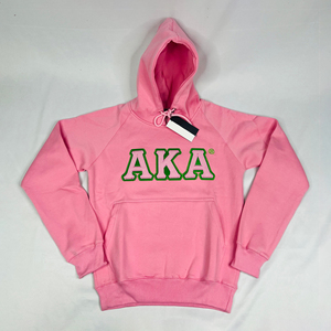Sudadera con Capucha Divine Nine Greek Custom Clothing Manufacturer AKA 1908, Bordado Chenille, Sudaderas Alpha Kappa Alpha para Mujer - Product Image 6