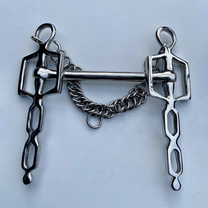 Bocados de acero inoxidable plateado para caballo, bocados de alta calidad con anillo, venta al por mayor - Product Image 3