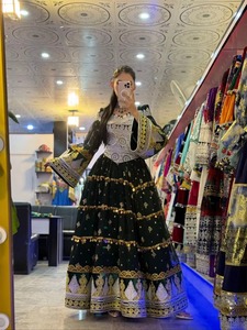 Nouvelle Collection : Robe Afghane Kuchi Vintage Écologique Anti-Plis Coupe Évasée avec Broderies Riches, Longueur Cheville, Style Décontracté - Product Image 5