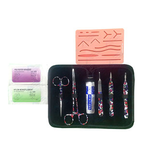 Instruments de suture manuels pour étudiants en médecine et en médecine vétérinaire, kit de pratique de dissection et de suture, coussin de suture cutanée - Product Image 1