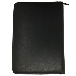Carpeta de documentos A4 de cuero genuino con portapapeles y bolsillos interiores para uso empresarial - Product Image 2