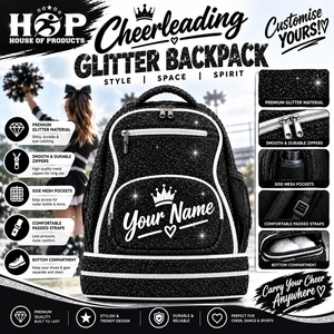 Bolsa de lentejuelas personalizada para práctica de cheerleading, mochila para equipo de cheerleading, mochila escolar impermeable para clubes deportivos, mochila con lentejuelas para equipos. - Product Image 1