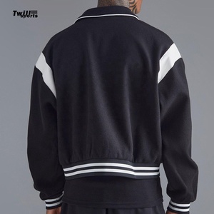 Blouson aviateur en laine pour hommes de marque tendance en gros Streetwear Letterman College avec patchs pour l'hiver - Product Image 2
