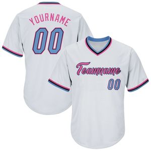 Camiseta de Béisbol Personalizada para Hombre con Cuello en V, Manga Corta, Nombre del Equipo Bordado, Poliéster Transpirable - Product Image 5