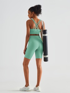 Shorts de yoga pour femmes de qualité supérieure, taille haute, sans couture, extensibles, pour la gym, l'entraînement, le fitness, les vêtements de sport - Product Image 3