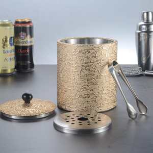 ถังน้ำแข็งทองคำสุดหรูพร้อมฝาปิด สำหรับแช่เครื่องดื่ม ขวดไวน์ ค็อกเทล สำหรับงานปาร์ตี้ - Product Image 4