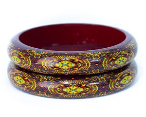 Low Price Durable Printed Wood Bangle Lacquer Polished <b>for</b> <b>Women</b> Party Wear Bangle Latest Wood Bangle <b>For</b> Hot Sale - Product Image 1