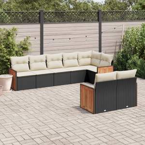 Conjunto de Sofás Negros para Jardín, Muebles de Patio - Product Image 1