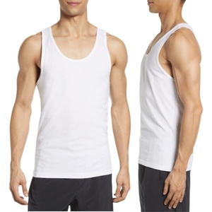 Débardeur de sport respirant en coton/fibre de bambou avec logo personnalisé pour hommes – Idéal pour la gym et l'entraînement musculaire - Product Image 2