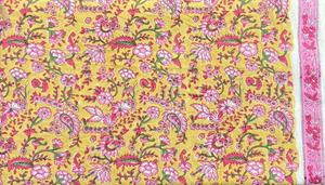 Elegant Block Printed Cotton Fabric Eco Friendly Reusable Floral Custom Print Hand Block print Fabric Bulk Order Supplier - Product Image 3