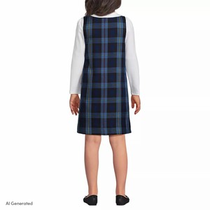 Girls plaid sleeveless dress School uniform <b>jumper</b> dress Plaid school girl dress Sleeveless school girl dress - Product Image 4