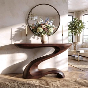 Table console en bois au design moderne pour la maison, salon, meubles de luxe, tables consoles, table console en bois massif faite à la main pour la maison - Product Image 1