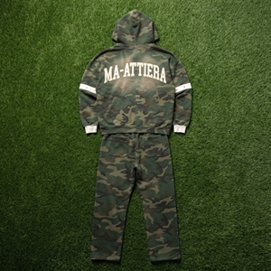 Ensemble de survêtement camouflage pour homme, sweat à capuche zippé et pantalon de jogging ample, streetwear personnalisé, ensemble sportswear deux pièces - Product Image 6