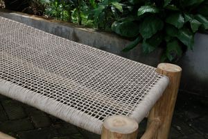 Tumbona de Playa en Madera de Teca Sólida con Tejido de Ratán Sintético - Product Image 3