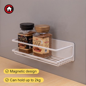 Estante <span class=keywords><strong>de</strong></span> almacenamiento adhesivo magnético montado en la pared estante organizador <span class=keywords><strong>de</strong></span> botellas <span class=keywords><strong>para</strong></span> <span class=keywords><strong>baño</strong></span> lavadero fregadero lateral sin taladro estante <span class=keywords><strong>de</strong></span> alambre - Product Image 2