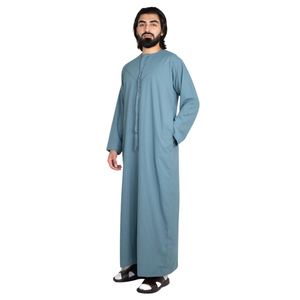 Premium Muslim <b>Thobe</b> Teal Luxury Kandura Traditional Arabic Wear Elegant <b>Mens</b> Jubba Soft and Breathable Modern Islamic Thobes - Product Image 3