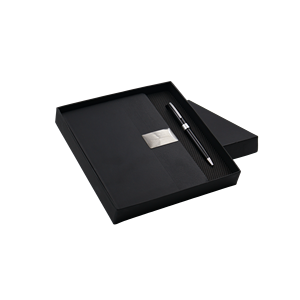 Set Regalo Diario per l'Eccellenza Aziendale con Taccuino Personalizzato con Copertina Rigida e Penna a Sfera Abbinata, Eleganti Accessori per la Scrittura - Product Image 1
