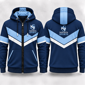 เสื้อฮู้ดซิปผู้ชาย Navista Sports สีดำทอง ลายเรขาคณิต ทรงปกติ ระบายอากาศได้ดี ผลิตจากผ้าโพลีเอสเตอร์ถัก ดีไซน์สปอร์ต เหมาะสำหรับใส่ในฤดูใบไม้ร่วง - Product Image 2